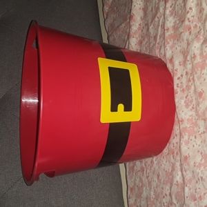 Red santa belt bucket